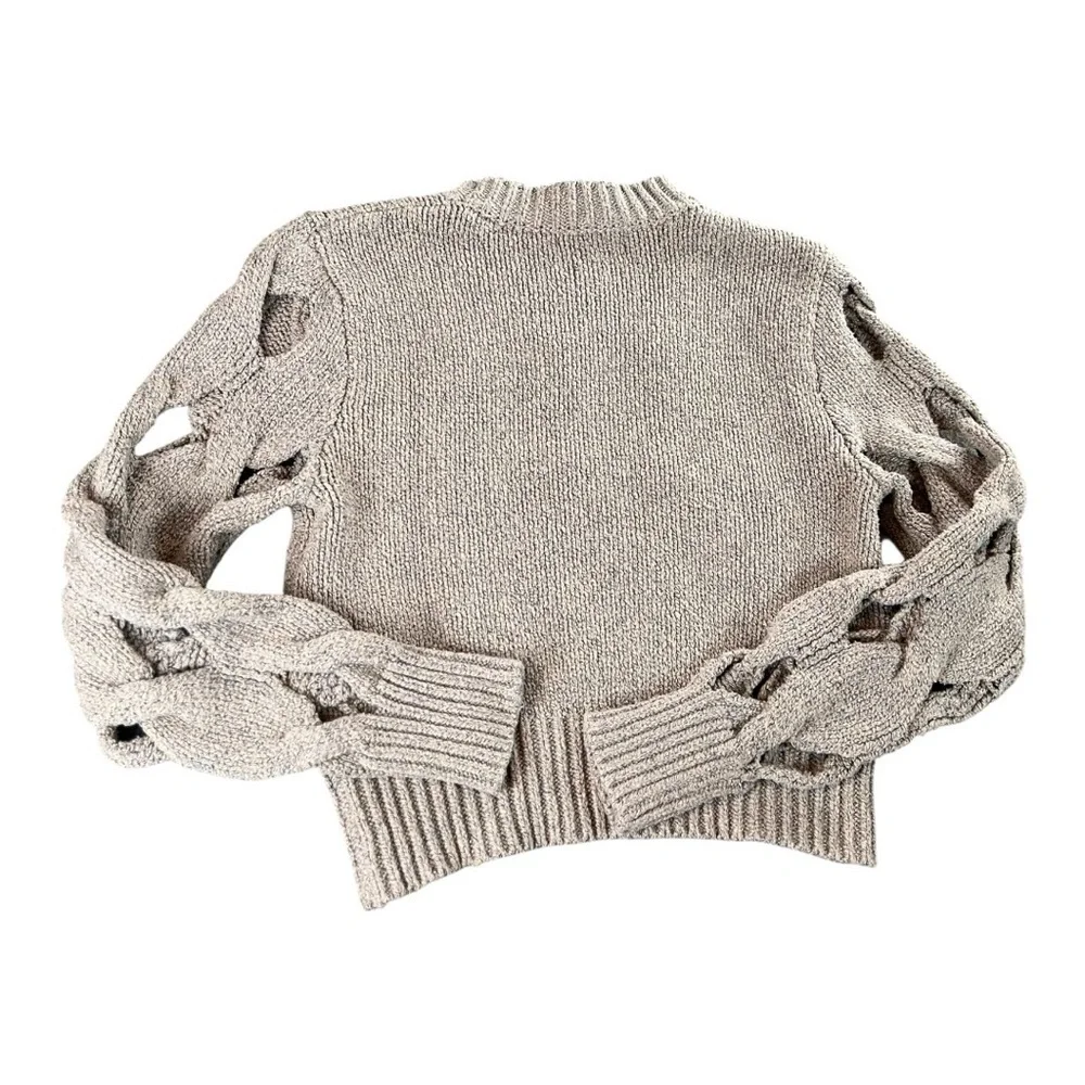 En Saison Women's Calla Knit Cut-Out Sweater In Color Stone Size XS